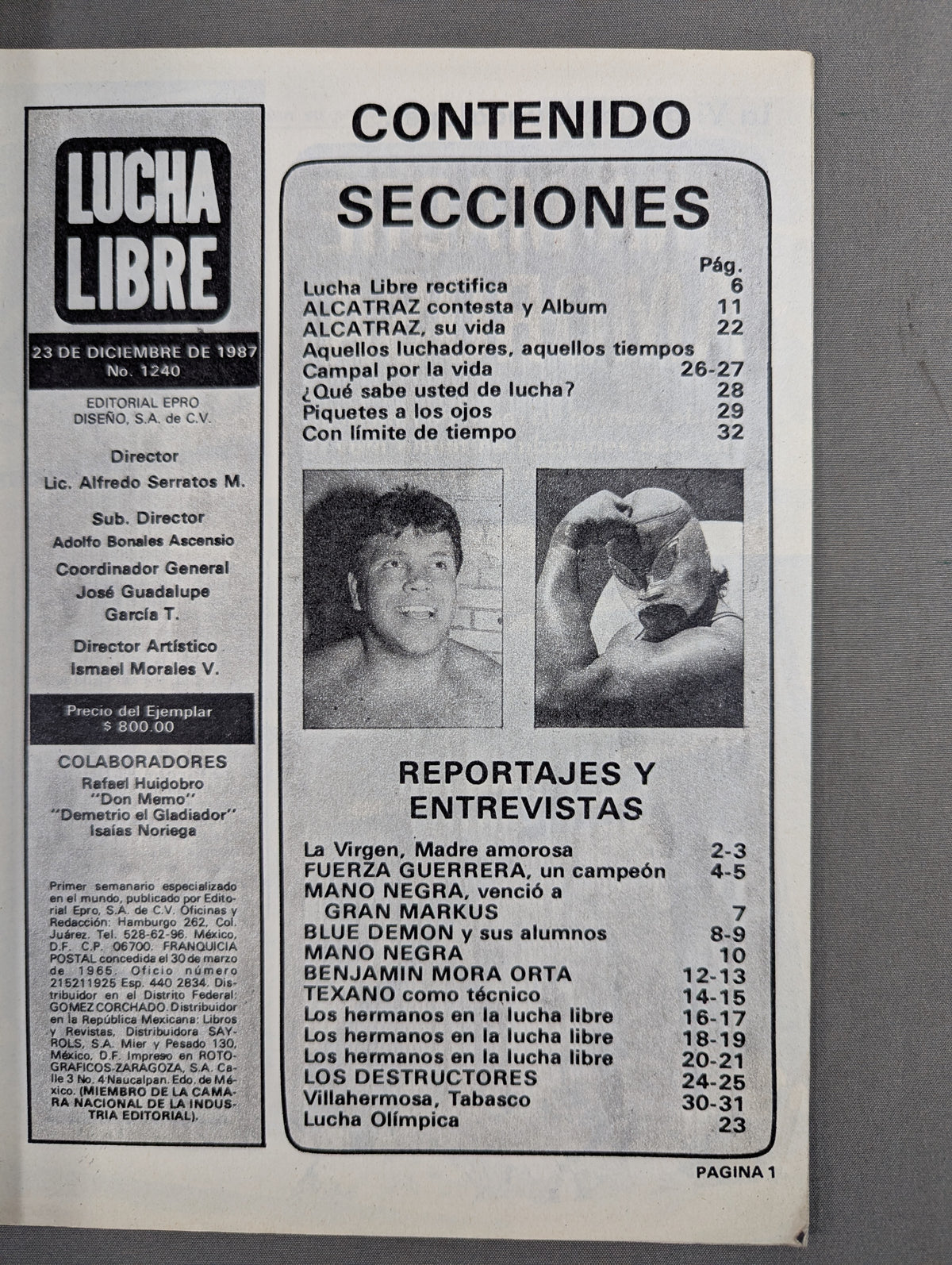 LUCHA LIBRE No.1240