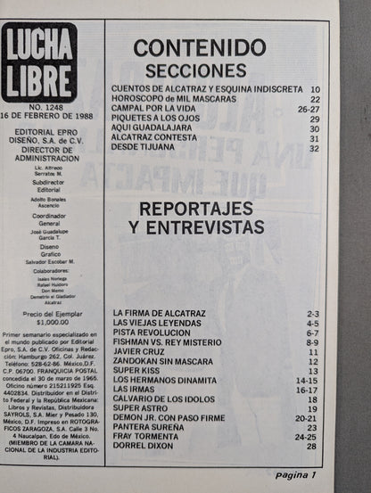 LUCHA LIBRE No.1248