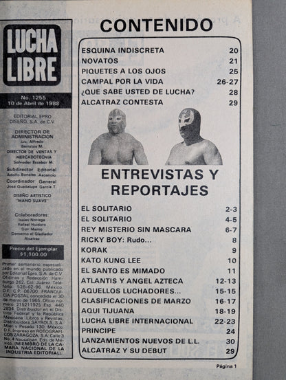LUCHA LIBRE No.1255