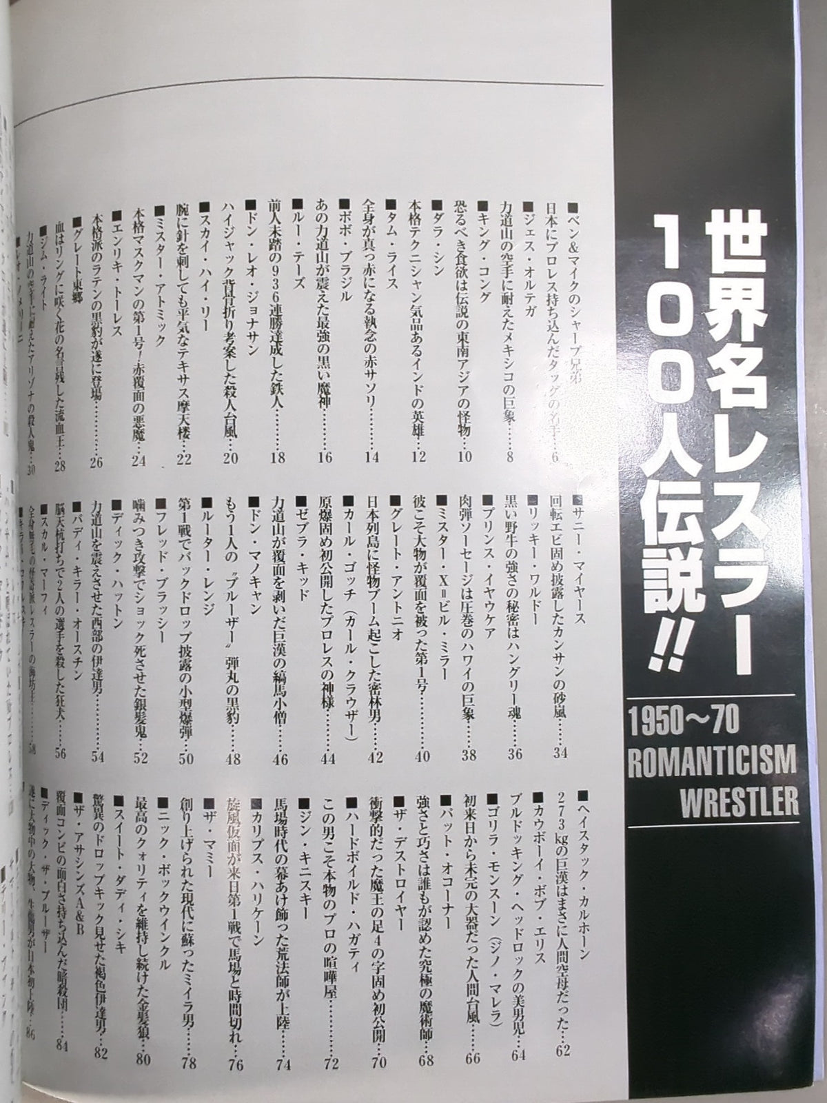 ゴング増刊号 世界名レスラー100人伝説