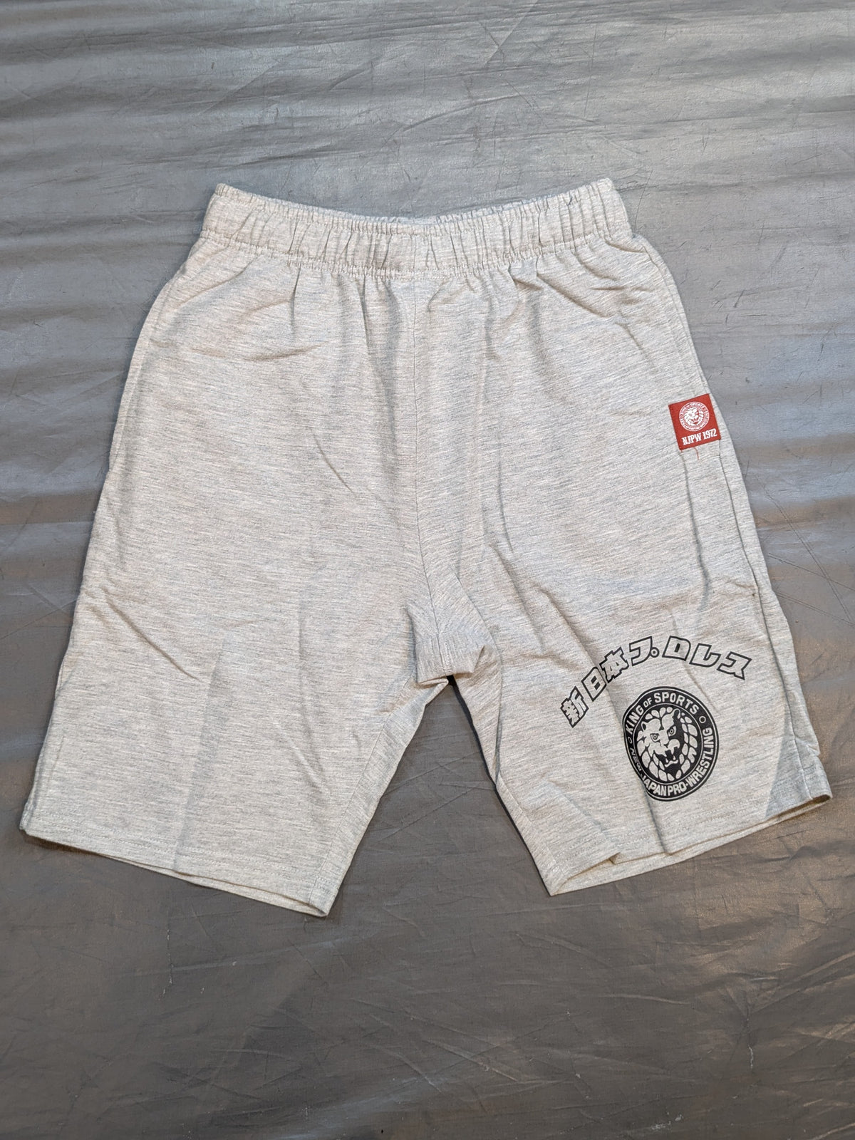 New Japan Pro Wrestling × Shimamura Sweat Shorts (1) (Gray)