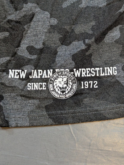 新日本プロレス×しまむら スウェットハーフパンツ③(グレー迷彩)