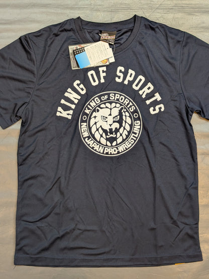 New Japan Pro Wrestling × Shimamura Lion Mark  Dry T-Shirt (Navy× White)