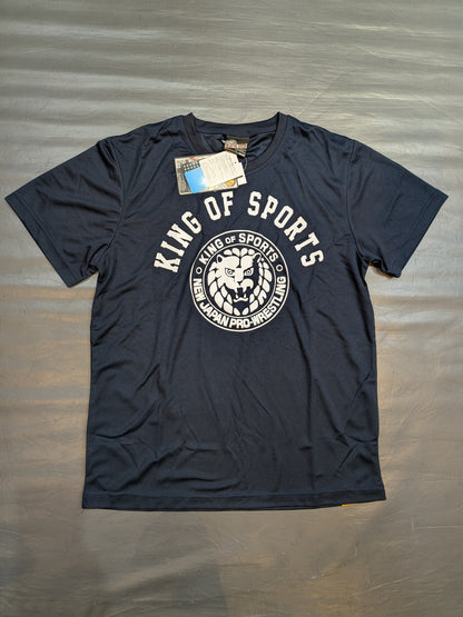 New Japan Pro Wrestling × Shimamura Lion Mark  Dry T-Shirt (Navy× White)