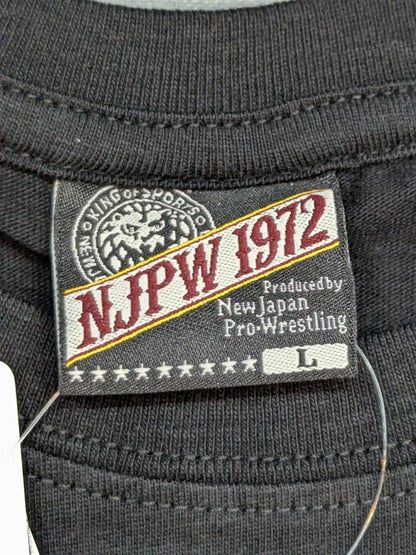 新日本プロレス×しまむら ライオンマーク Tシャツ③(ブラック×青迷彩)