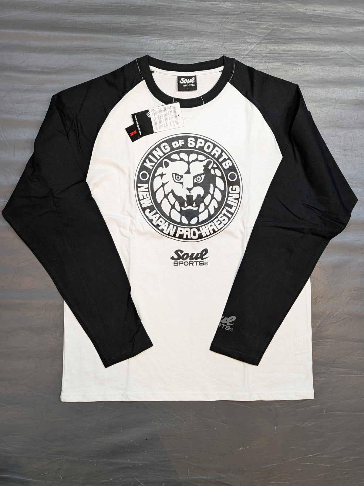 Lion Mark × SOUL Raglan T-shirt (White×Black)