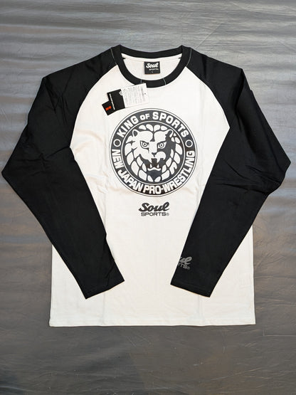 Lion Mark × SOUL Raglan T-shirt (White×Black)