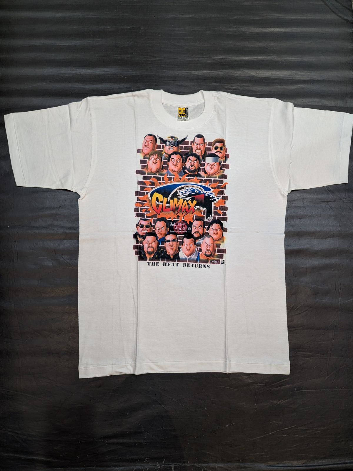 G1 CLIMAX 1998 "THE HEAT RETURNS" Nagatoshi Sakai Illustration T-shirt