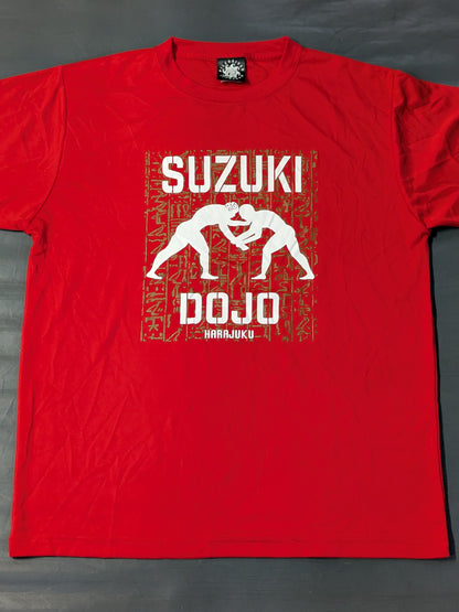 Minoru Suzuki "SUZUKI DOJO" Dry T-Shirt (Red)