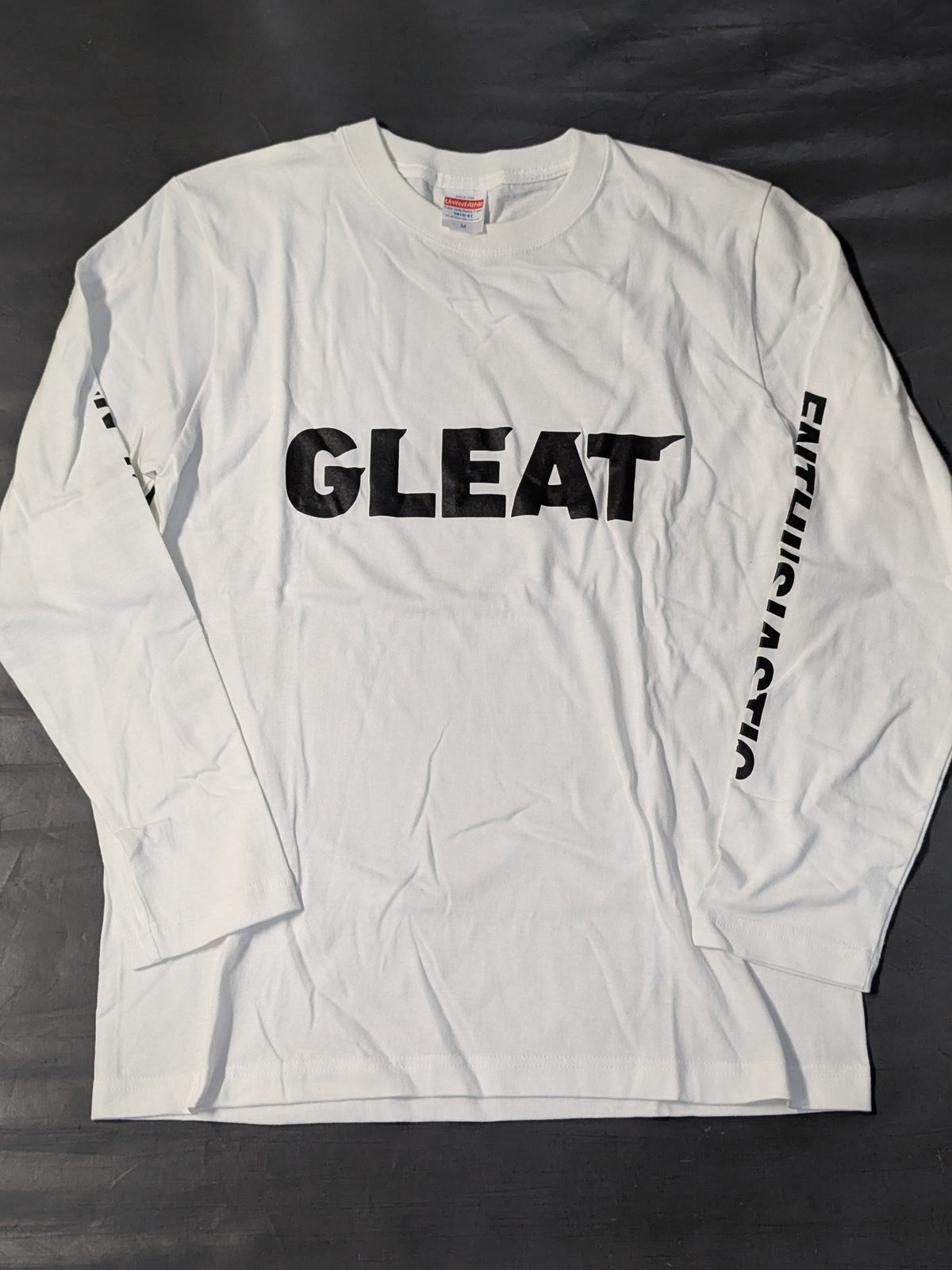 GLEAT ロゴ ロングTシャツ(ホワイト)