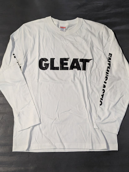 GLEAT ロゴ ロングTシャツ(ホワイト)