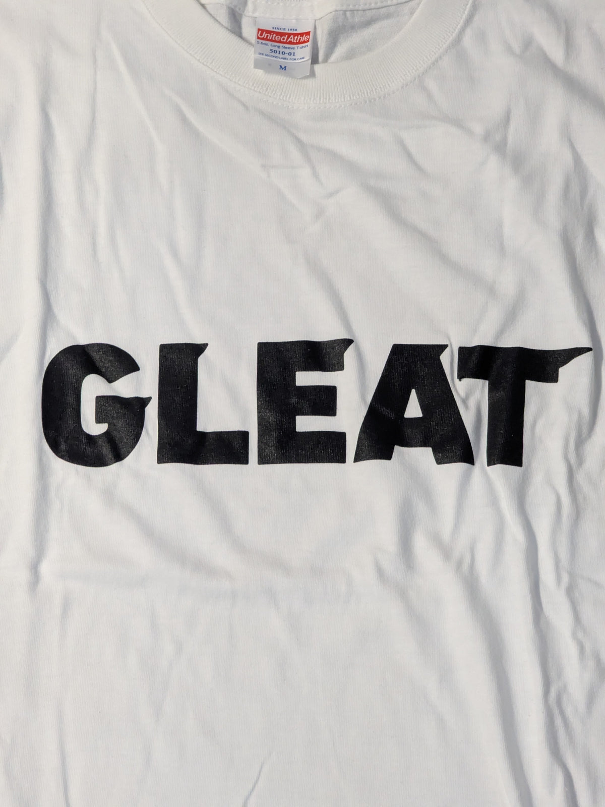 GLEAT ロゴ ロングTシャツ(ホワイト)