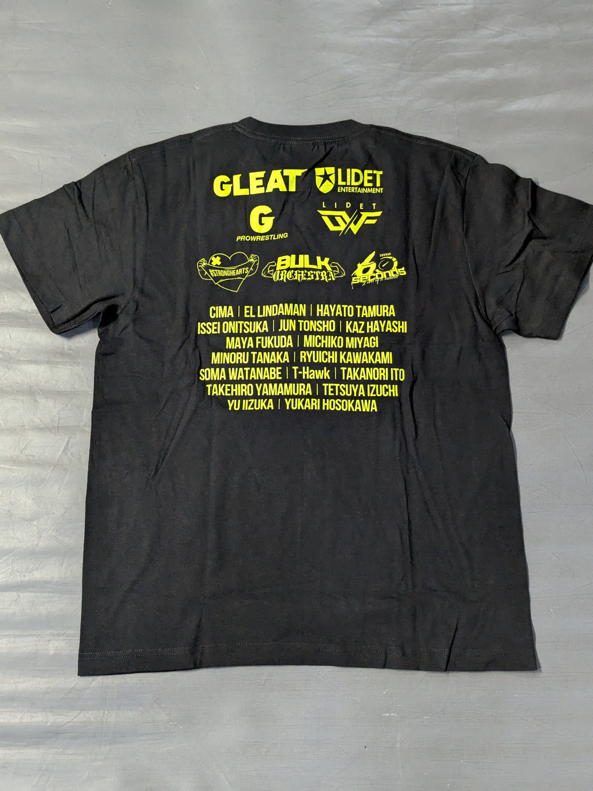 GLEAT ロゴ Tシャツ(ブラック×イエロー)