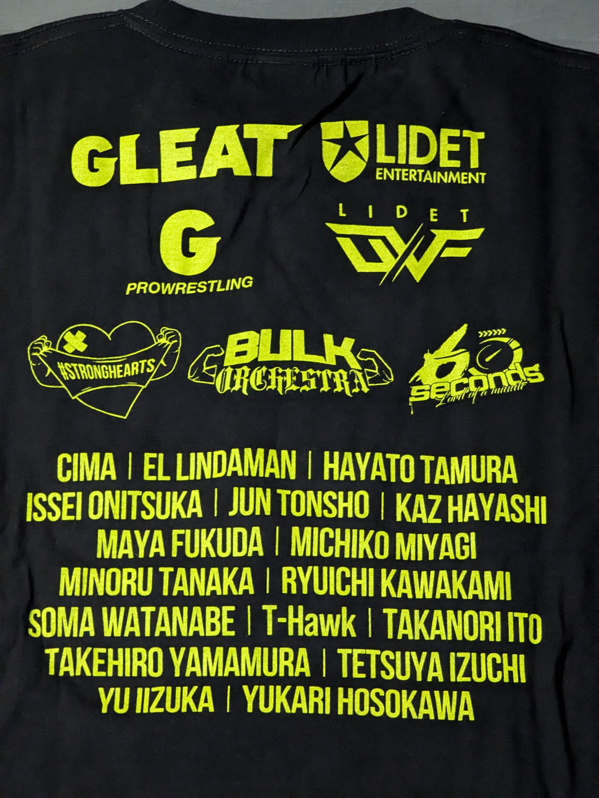 GLEAT ロゴ Tシャツ(ブラック×イエロー)
