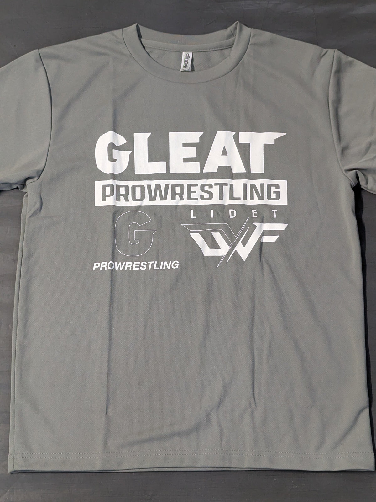 GLEAT PROWRESTLING ドライTシャツ(グレー)