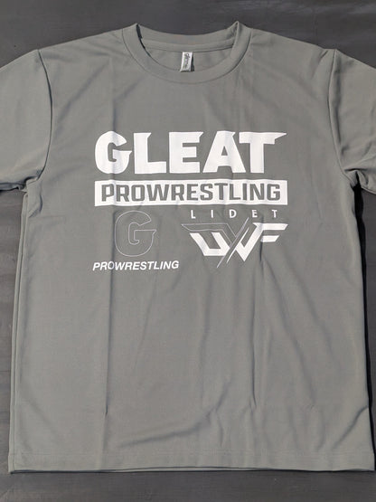 GLEAT PROWRESTLING ドライTシャツ(グレー)