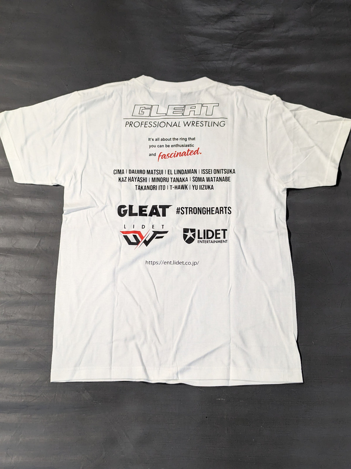 GLEAT×#STRONGHEARTS Tシャツ(ホワイト)