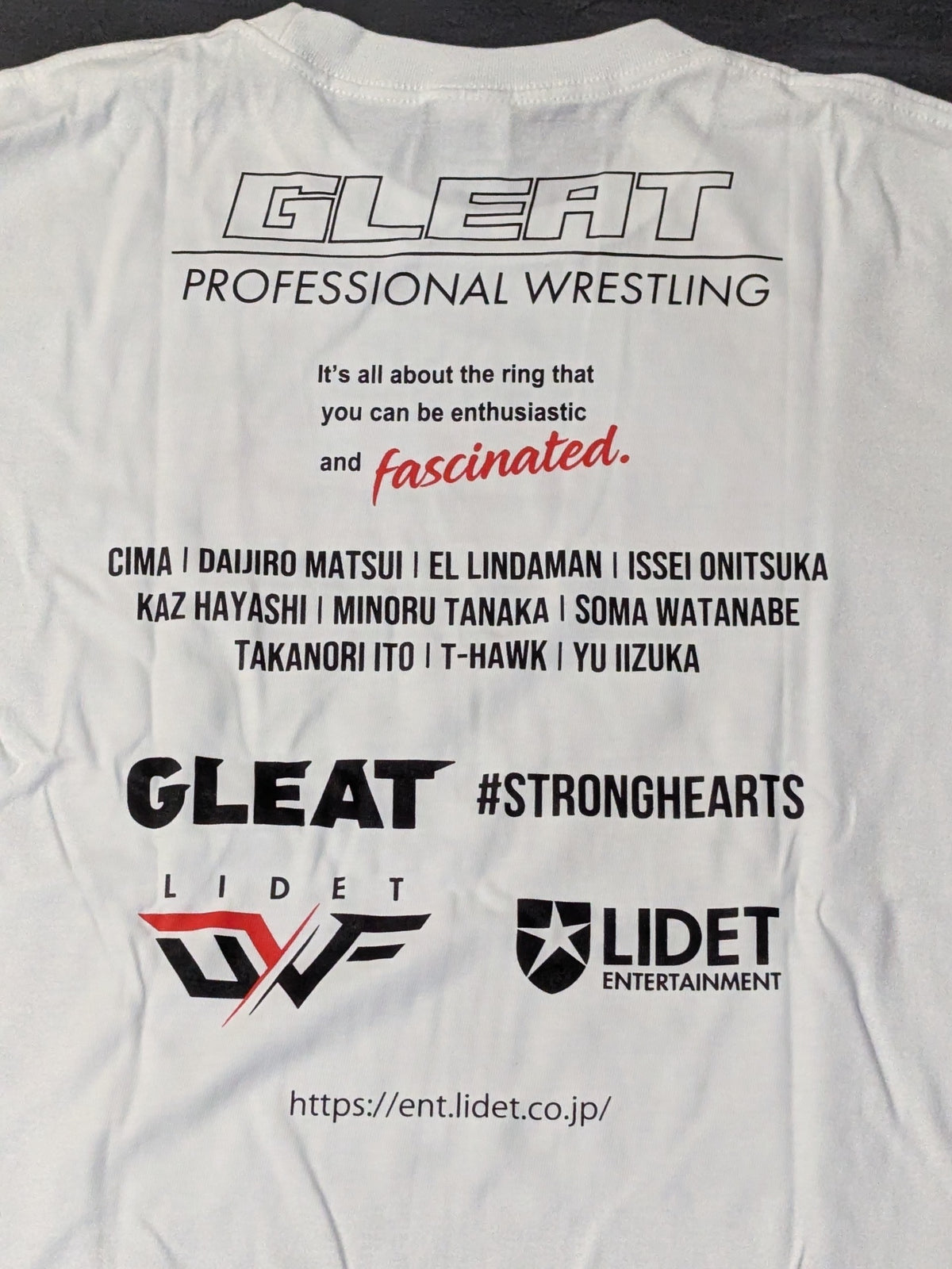 GLEAT×#STRONGHEARTS Tシャツ(ホワイト)