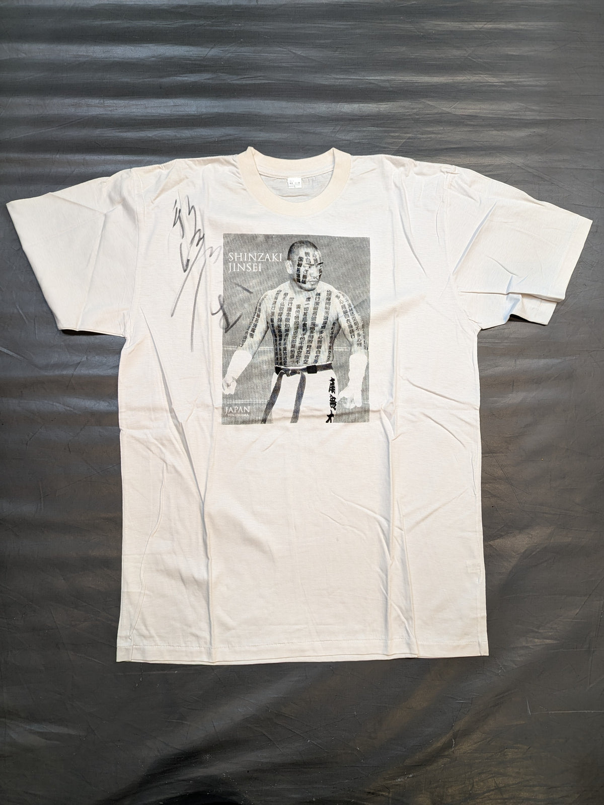 [Jinsei Shinzaki  hand signed autograph ] Hakushi  Picture T-shirt