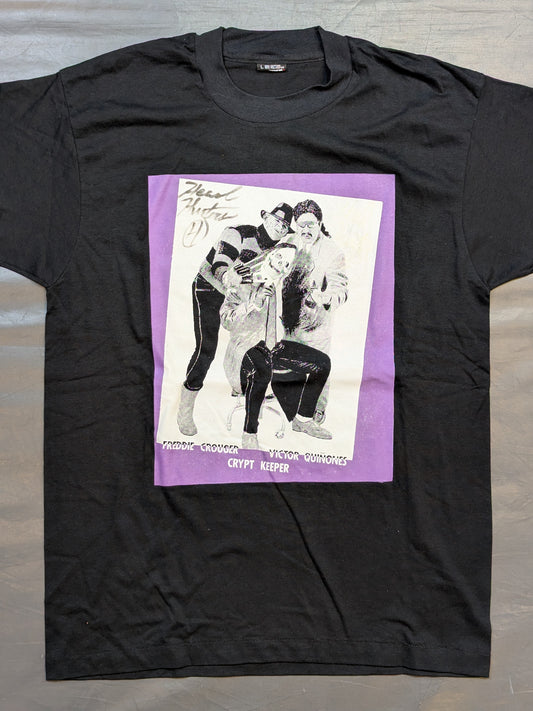 【2選手直筆サイン入り】ビクター・キニョネス＆フレディ・クルーガー＆クリプト・キーパー ピクチャーTシャツ