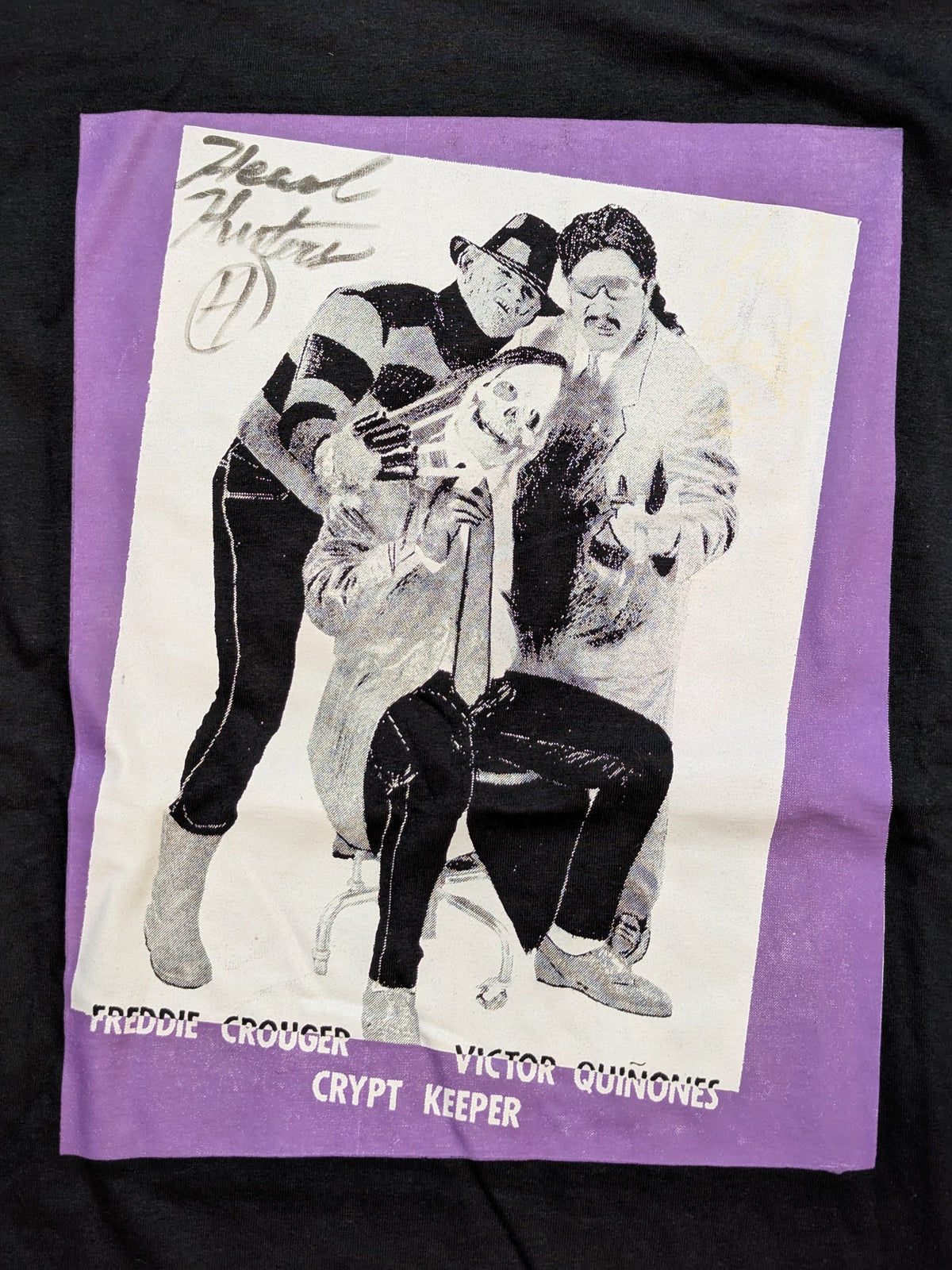 [2 fighters hand signed autograph ] Victor Quiñones & Freddy Krueger & Crypto Keeper Picture T-Shirts