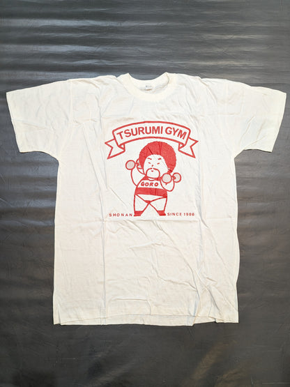 【hand signed autograph】 Goro Tsurumi "TSURUMI GYM" Illustration T-Shirt (1)