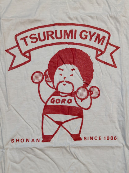 【hand signed autograph】 Goro Tsurumi "TSURUMI GYM" Illustration T-Shirt (1)