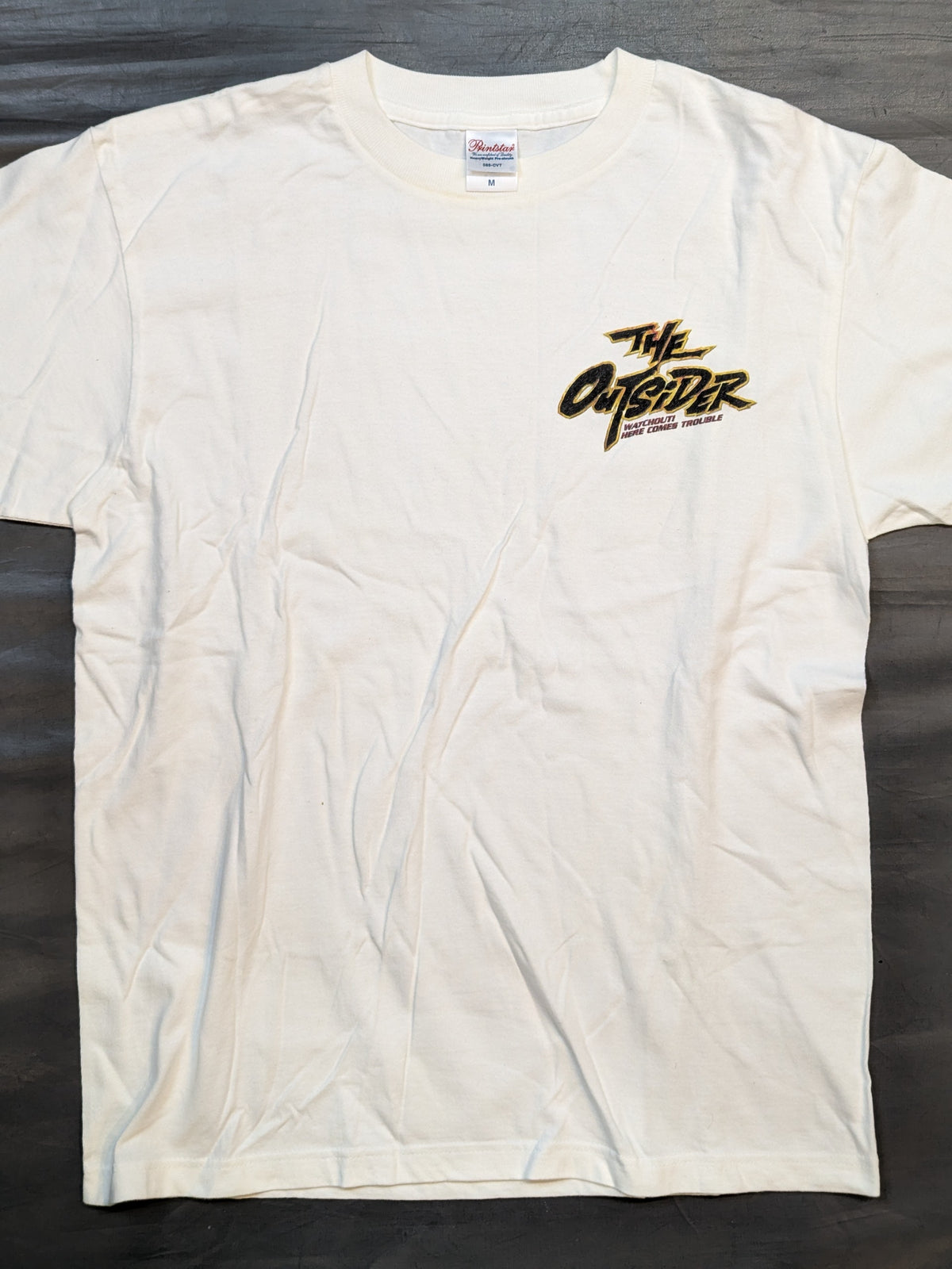 THE OUTSIDER ワンポイントロゴTシャツ(ホワイト)