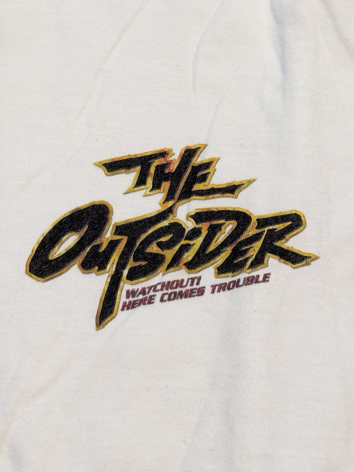 THE OUTSIDER ワンポイントロゴTシャツ(ホワイト)