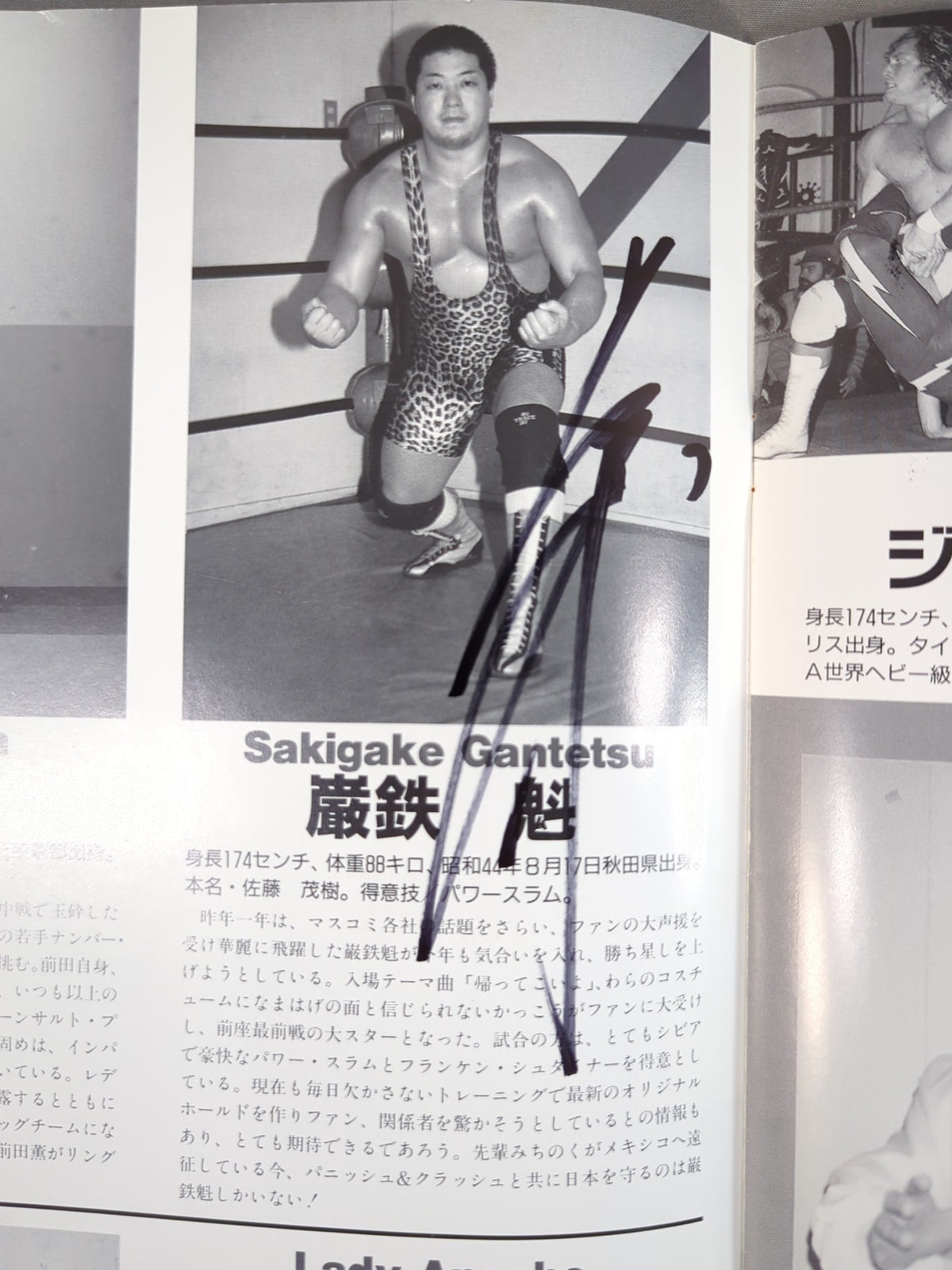 [Iwao Tetsukai hand signed autograph ] LUCHA MANIA / Lucha Mania Vol.8