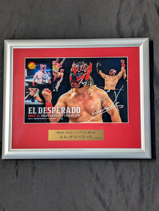 El Desperado ★ 94th IWGP Junior Heavyweight Title ★ Hand Signed Autograph Photo Frame