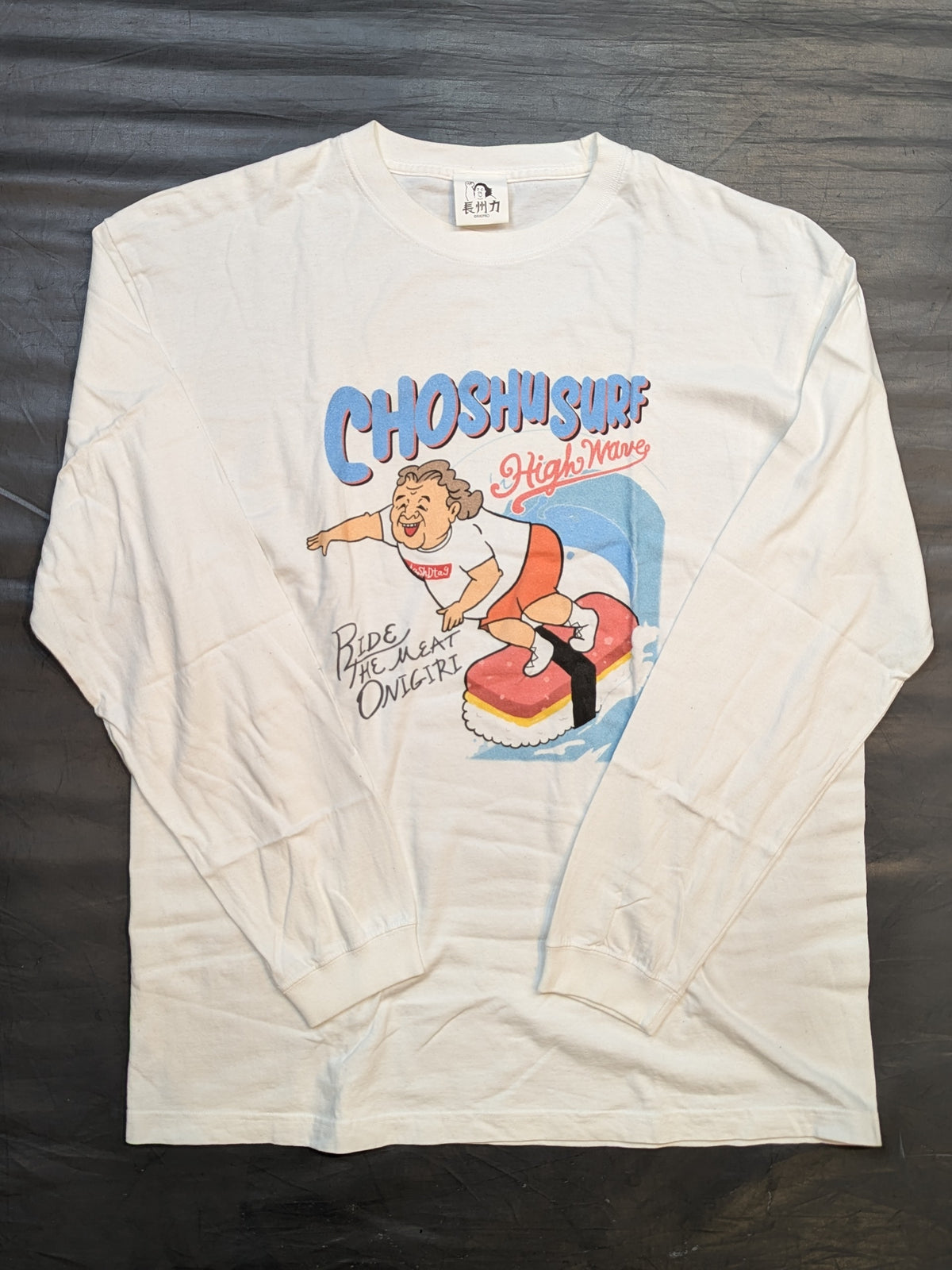 Riki Choshu "CHOSHU SURF" Long Sleeve Illustration T-Shirt