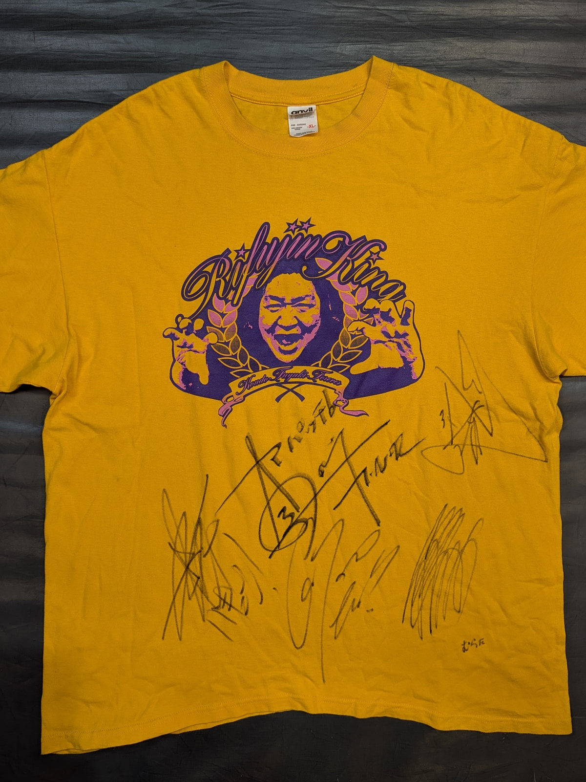 [5-hand signed autograph] Kodo Fuyuki 'RIFUJIN KING' Illustration T-shirt