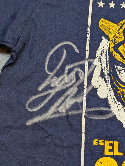 [2 hand signed autographs] First Tiger Mask vs El Solar  Picture T-Shirt