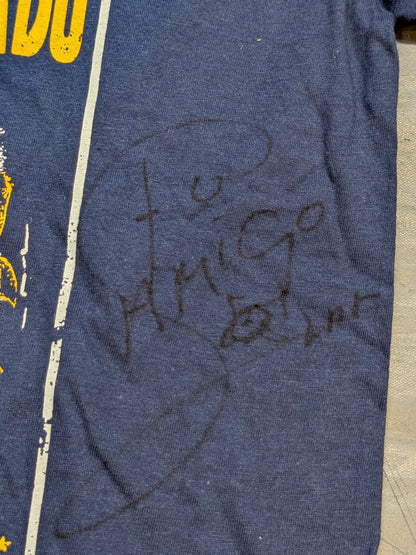 [2 hand signed autographs] First Tiger Mask vs El Solar  Picture T-Shirt