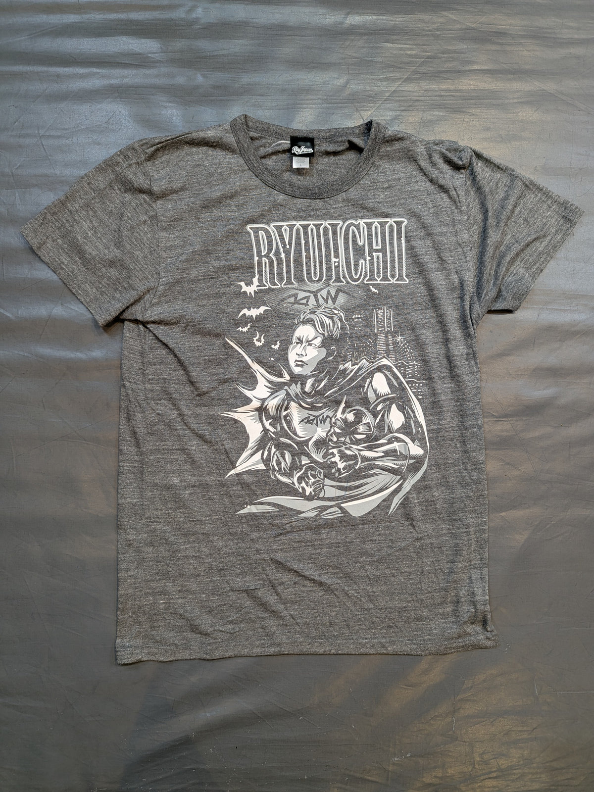 河上隆一「BADMAN リュウイチ」Tシャツ②(グレー)