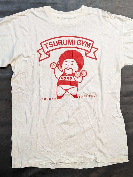 【直筆サイン入り】鶴見五郎「TSURUMI GYM」イラストTシャツ②