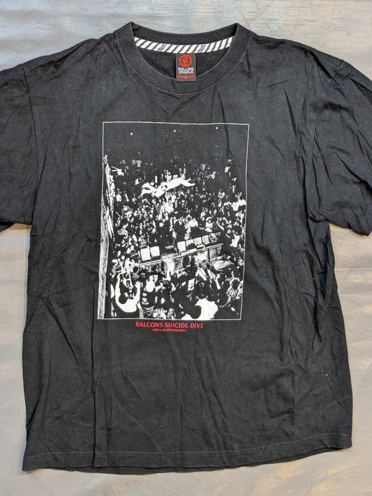 葛西純「BALCONY-SUICIDE-DIVE」Tシャツ(モノクロ)