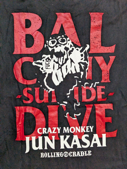 葛西純「BALCONY-SUICIDE-DIVE」Tシャツ(モノクロ)
