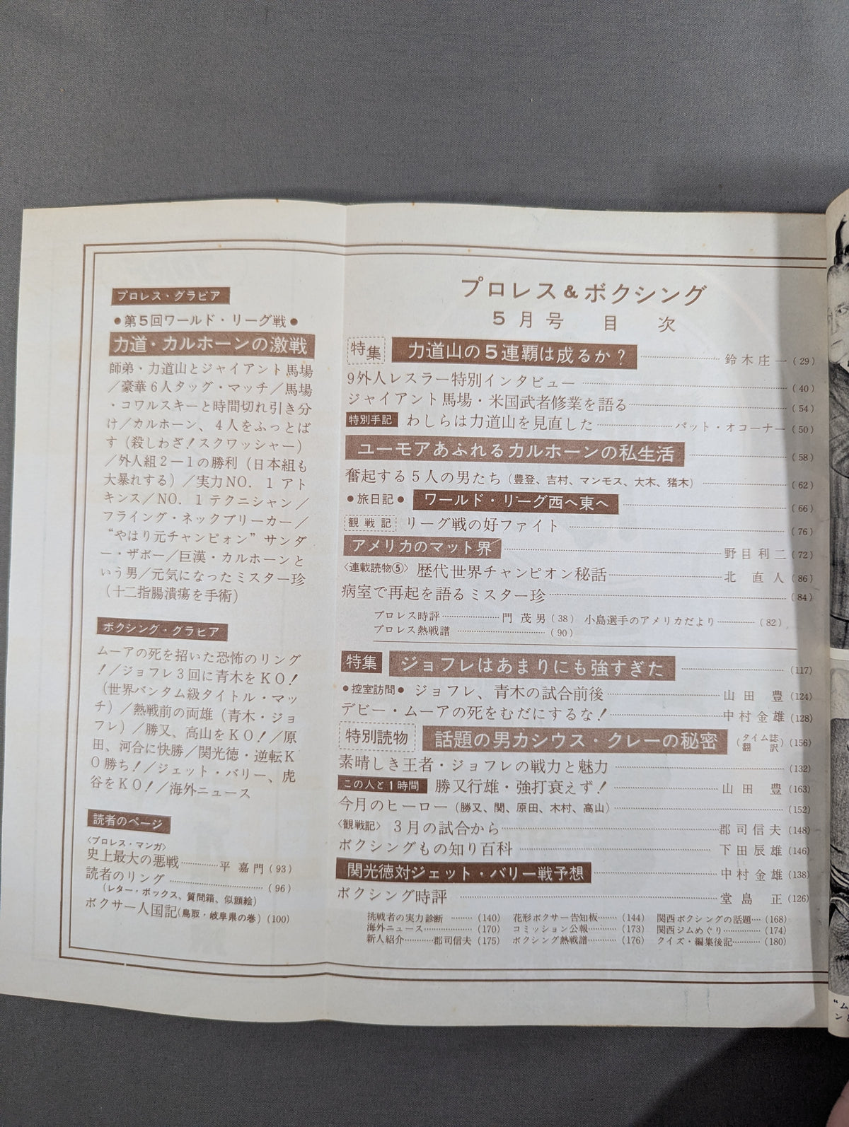 プロレス&ボクシング 1963年5月号