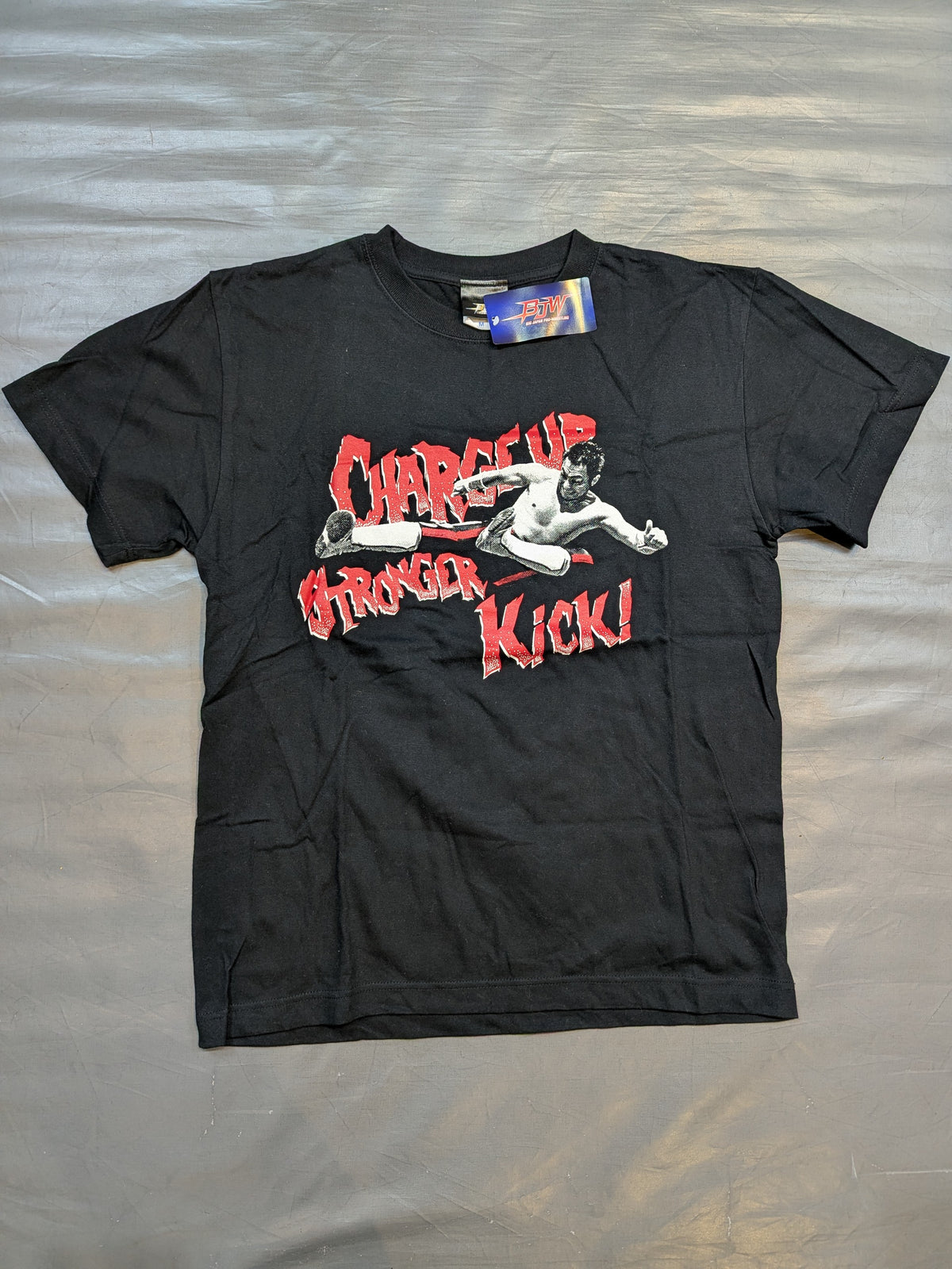 菊田一美「CHARGE UP STRONGER KICK!」ピクチャーTシャツ