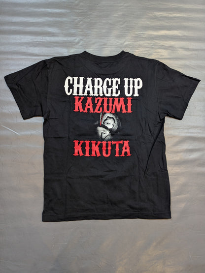 菊田一美「CHARGE UP STRONGER KICK!」ピクチャーTシャツ