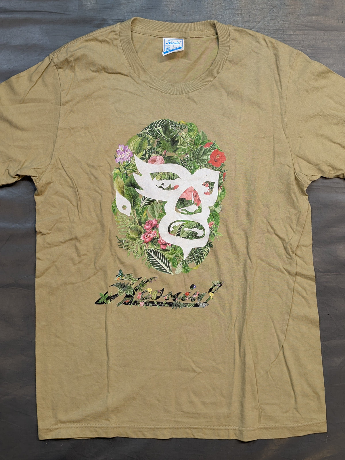 HAOMING 「BOTANICAL MASK」Tシャツ(ベージュ