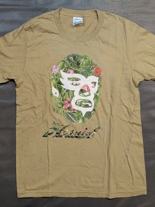 HAOMING "BOTANICAL MASK" T-shirt (Beige)