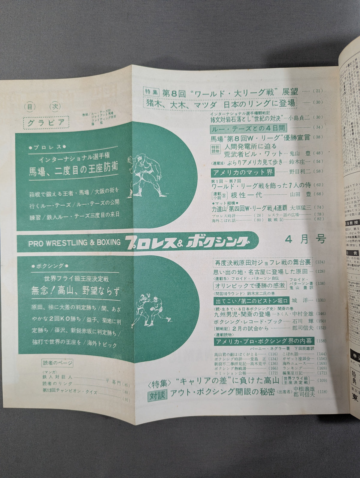 Pro Wrestling  & Boxing April 1966 issue