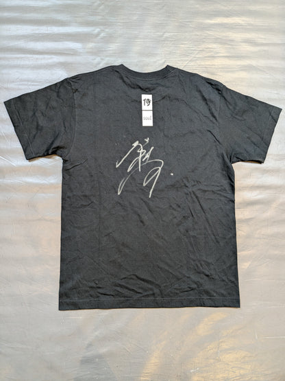 【hand signed autograph】 Shiro Koshinaka  'Samurai Spirits' T-shirt (2) (Black)