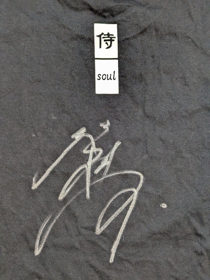 【hand signed autograph】 Shiro Koshinaka  'Samurai Spirits' T-shirt (2) (Black)