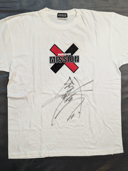[Minoru Suzuki hand signed autograph ] PANCRASE MISSION T-shirt