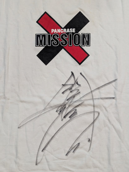[Minoru Suzuki hand signed autograph ] PANCRASE MISSION T-shirt