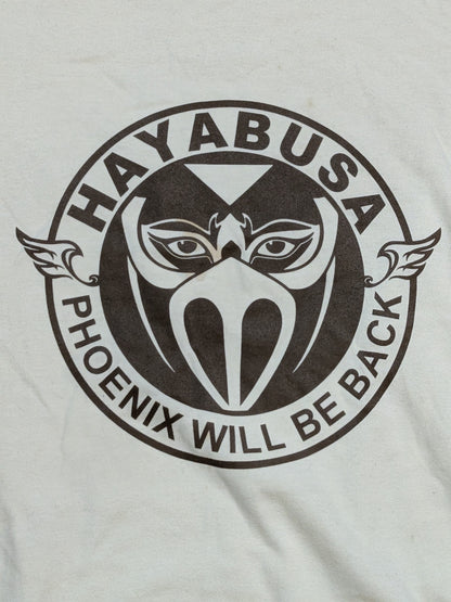 HAYABUSA  "PHOENIX WILL BE BACK" Raglan T-Shirt (Beige× Brown)